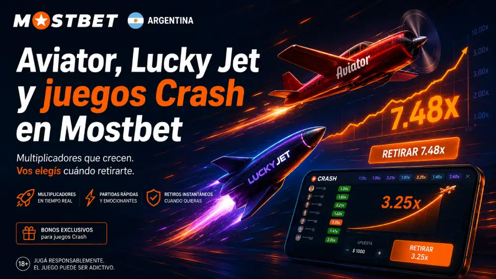 Aviator-Lucky-Jet-y-juegos-Crash-en-Mostbet